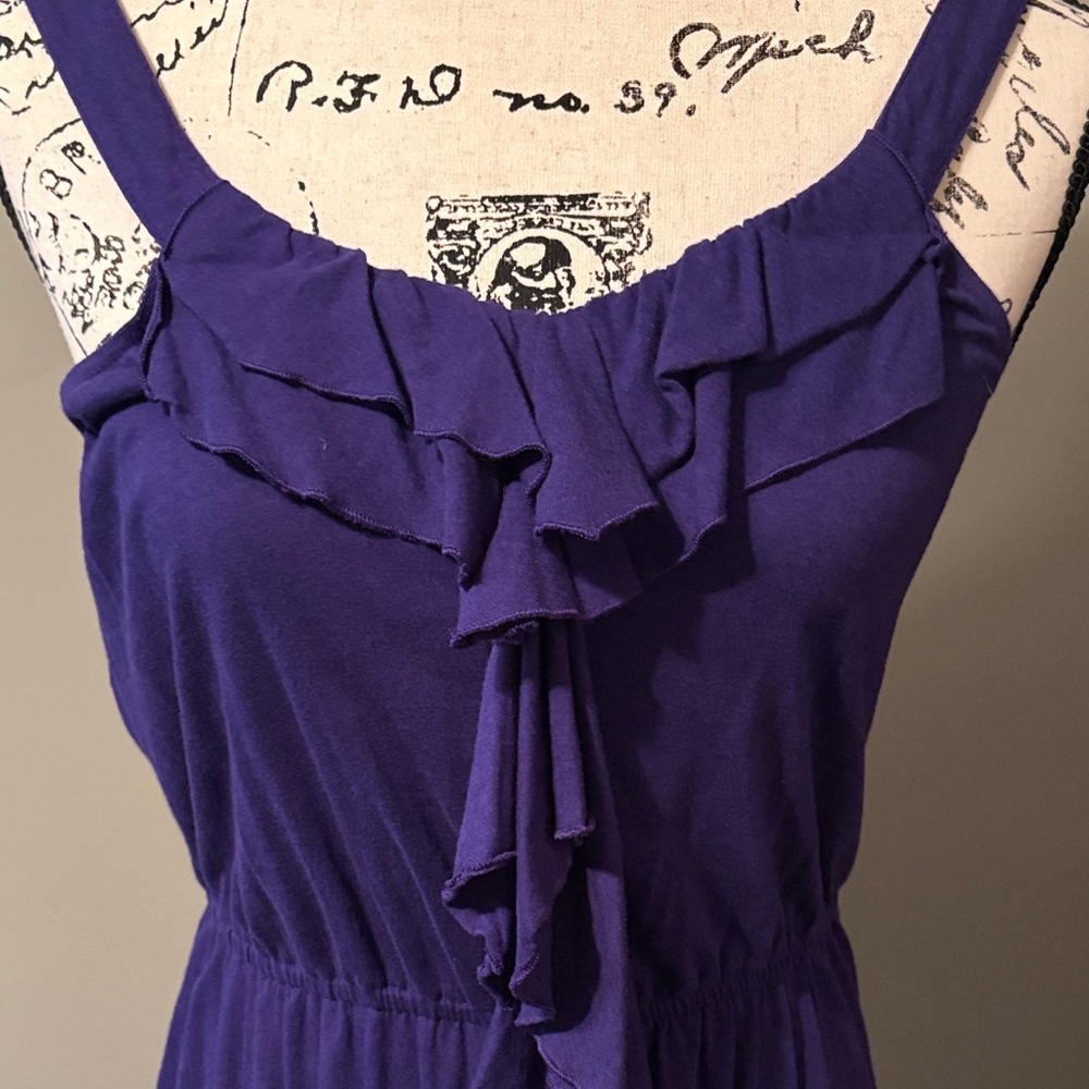 Express Purple Ruffle Dress - Picture 2 of 5